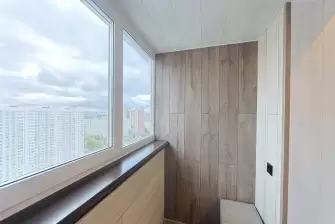 Объединение прямого балкона с комнатой